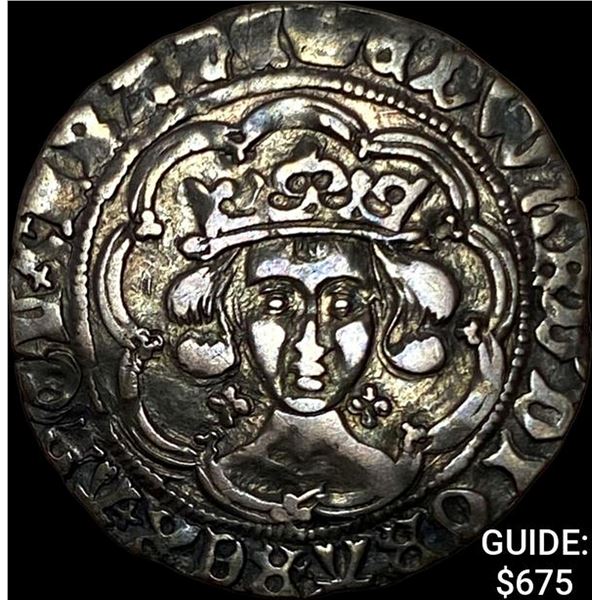 1461-1483 England Silver Groat-Edward IV NEARLY UNCIRCULATED