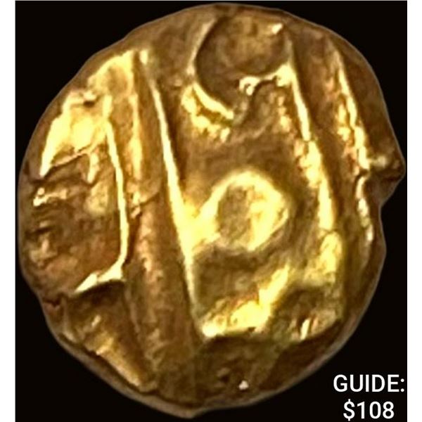 1638-1812 India Mysore .012oz Gold Fanam UNCIRCULATED