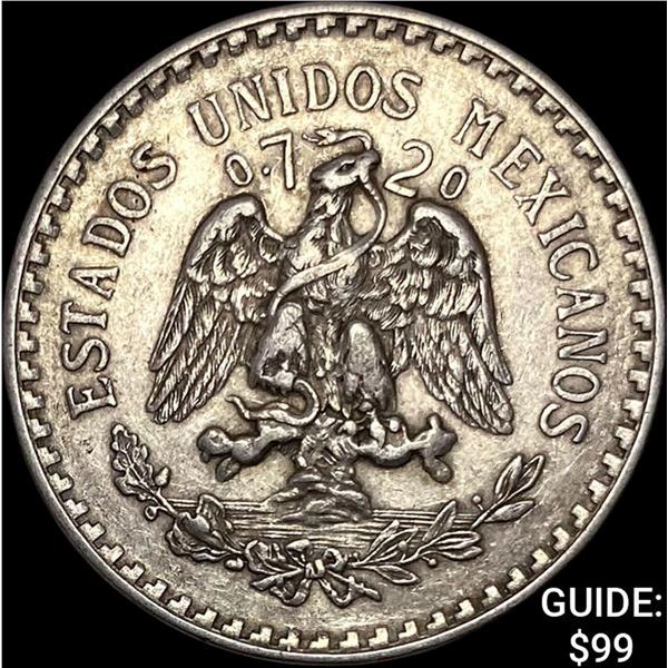 1938-M Mexico Silver Peso CLOSELY UNCIRCULATED
