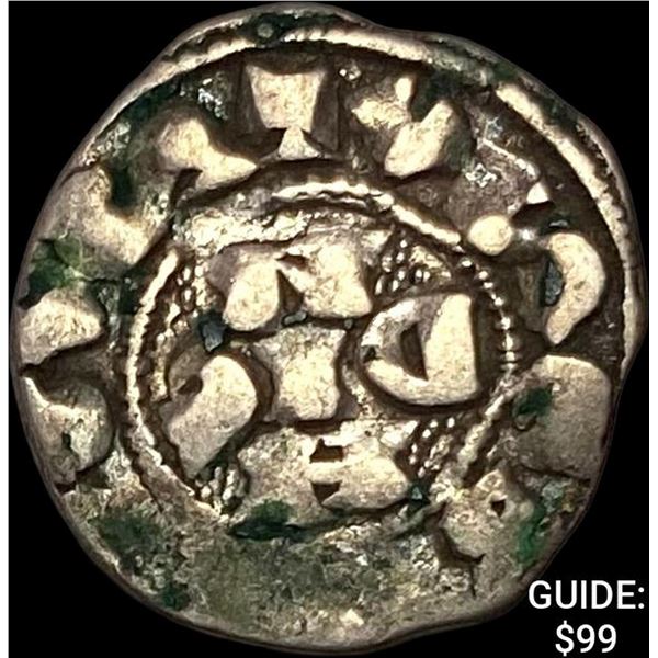 1100-1250s France Silver Denier NEARLY UNCIRCULATED