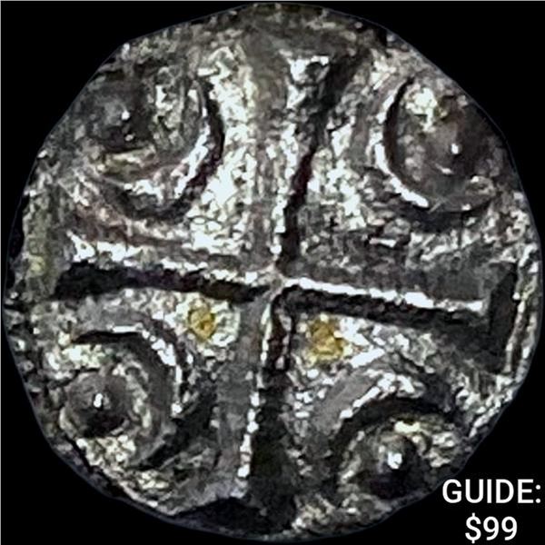 1100s Crusades Hungary Silver Denar CHOICE AU