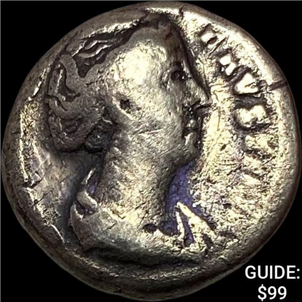 Roman Faustina Sr. 138-141 AD Silver Denarius    NEARLY UNCIRCULATED