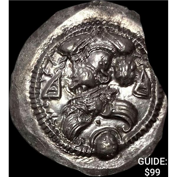Sasanian Peroz 459-484AD Silver Drachm CLOSELY UNCIRCULATED