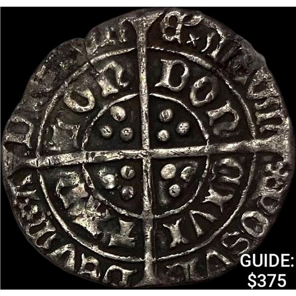 1413-1422 England Silver Groat-Henry V CLOSELY UNCIRCULATED