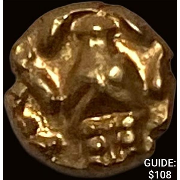 1638-1812 India Mysore .012oz Gold Fanam UNCIRCULATED