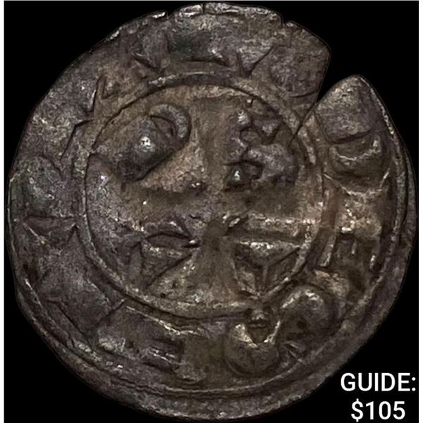 1121-1274 Rodez Silver Denier-Hughes I-IV CLOSELY UNCIRCULATED