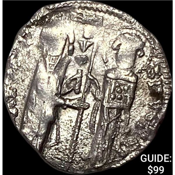 1268-1457 AD Crusades Venice Silver 1/2 Grosso    NEARLY UNCIRCULATED