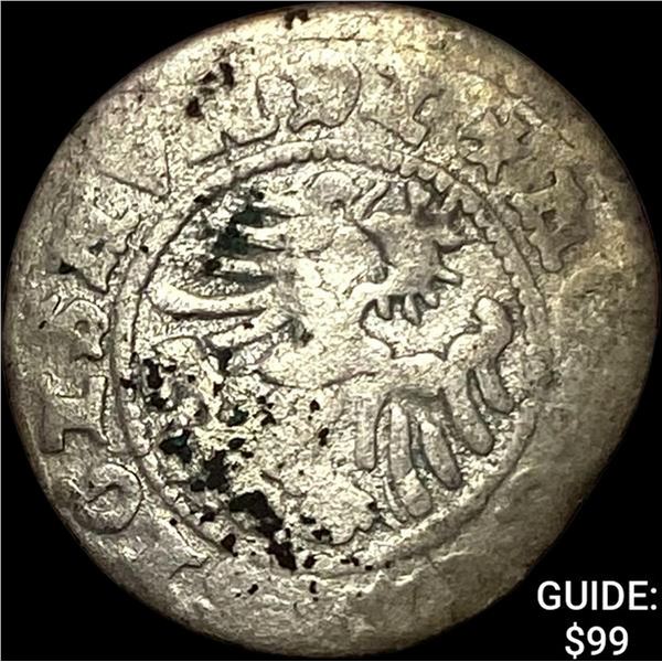 1508 Poland Silver 1/2 Groschen CLOSELY UNCIRCULATED