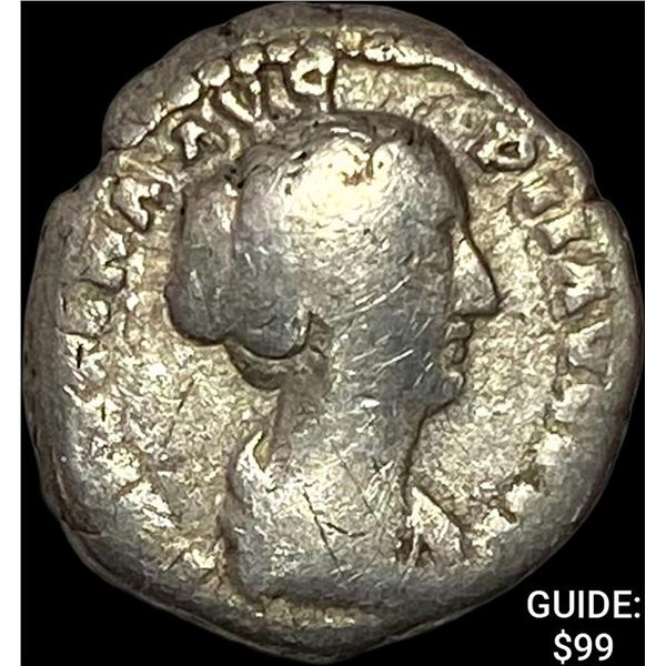 Roman Faustina Jr. 147-176 AD Silver Denarius ABOUT UNCIRCULATED