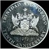 Image 2 : 1972 Trinidad & Tabago .8833oz Silver $5 CHOICE PROOF
