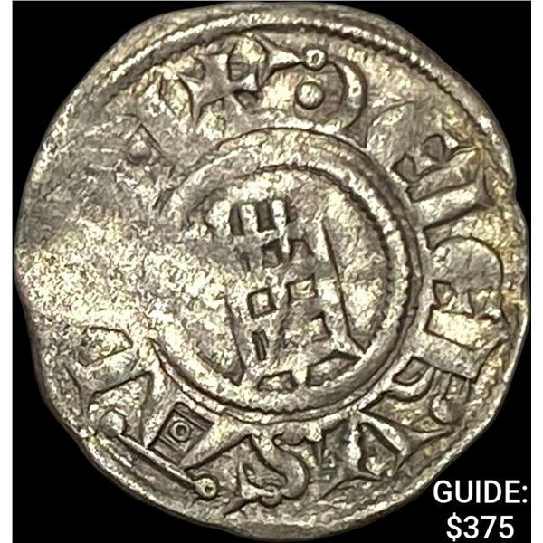 1143-63 Crusader Jerusalem Silver Denier CLOSELY UNCIRCULATED