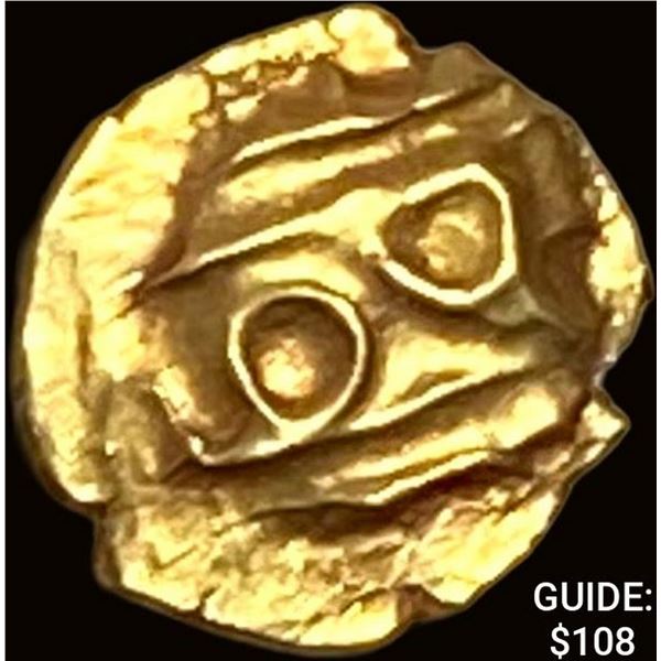 1638-1812 India Mysore .012oz Gold Fanam UNCIRCULATED