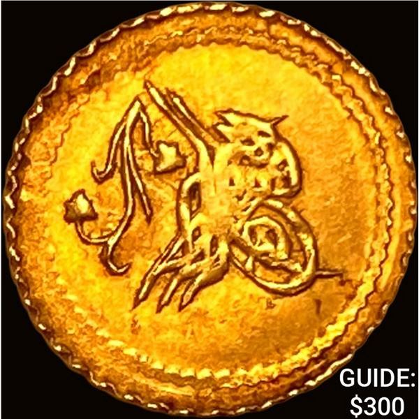 1814-15 Ottoman 1/4 Zeri Mahbub .086oz Gold CLOSELY UNCIRCULATED