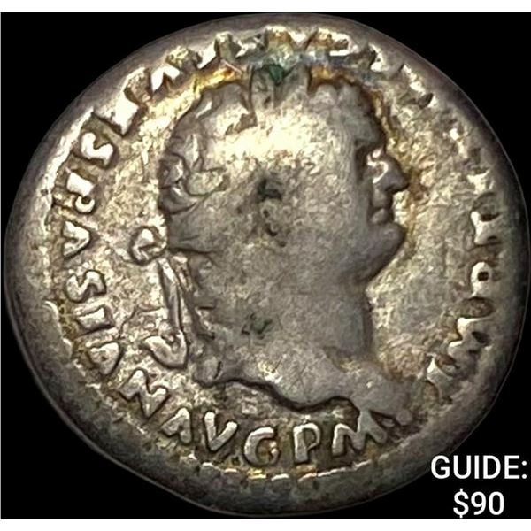 Roman Titus, 80 AD Silver Denarius LIGHTLY CIRCULATED