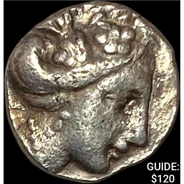 171-168 BC Euboea, Histiaia Silver Tetrobol CLOSELY UNCIRCULATED