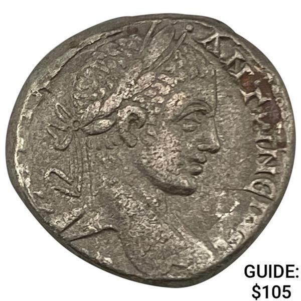 Roman Elagabalus 218-222 AD Silver Tetradrachm NEARLY UNCIRCULATED