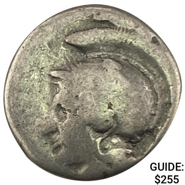 Greece Campania, Hyria Silver Didrachm LIGHTLY CIRCULATED