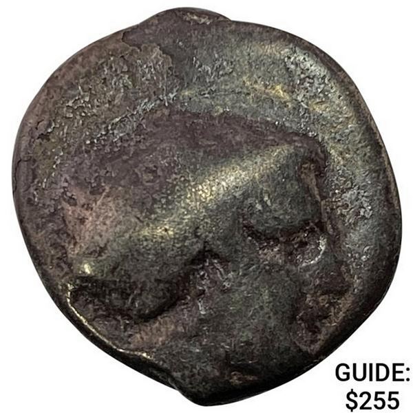 Greece Campania, Hyria Silver Didrachm LIGHTLY CIRCULATED