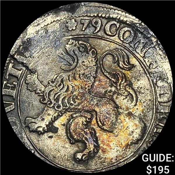 1500s-1600s Netherlands Silver Lion Dollar NEARLY UNCIRCULATED