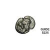 Image 1 : Greek Traceistros 313-280 BC Silver Diobol CLOSELY UNCIRCULATED