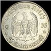 Image 2 : 1935-A Germany Silver 5 Reichsmark CHOICE AU