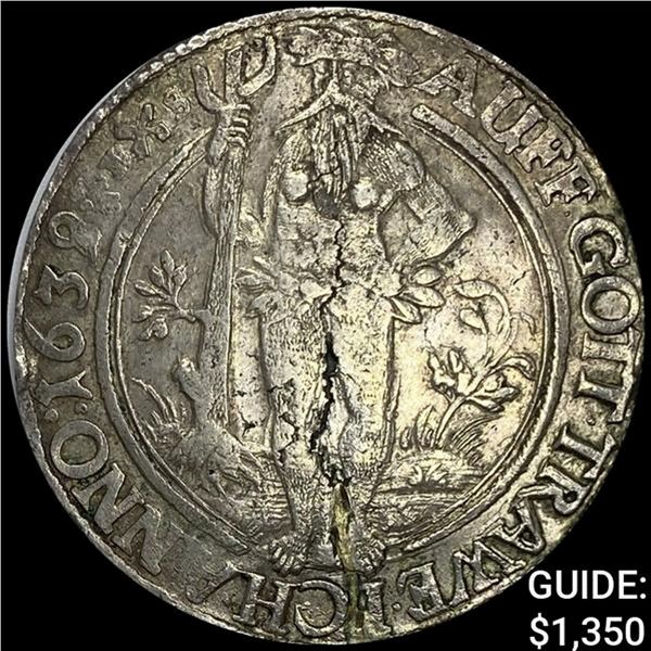 1639 HS Brunswick Silver Taler NEARLY UNCIRCULATED