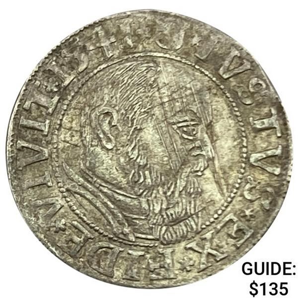 1529-1558 Prussia Silver Groschen Albert I CLOSELY UNCIRCULATED