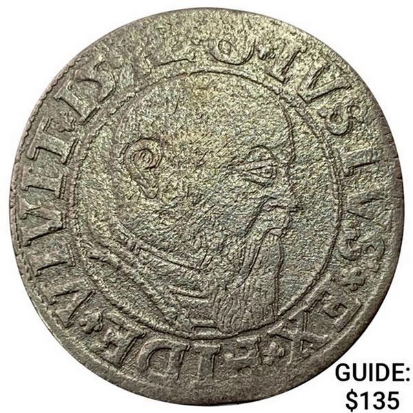 1529-1558 Prussia Silver Groschen Albert I CLOSELY UNCIRCULATED