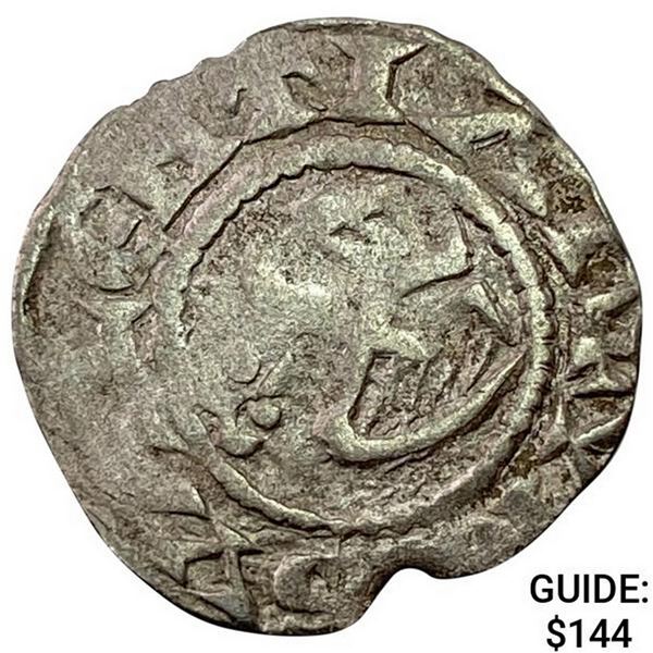 1100-1225 Crusades France Silver Denier NEARLY UNCIRCULATED