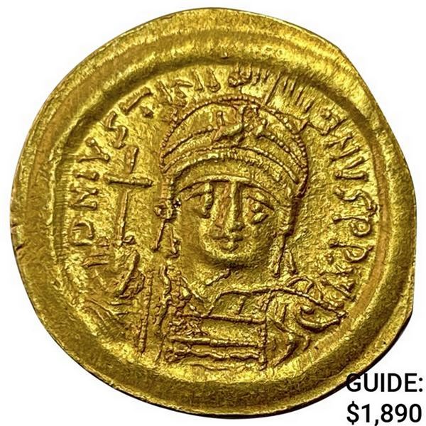 Byzantine Justinian I 527-565 AD Gold Solidus UNCIRCULATED