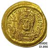 Image 1 : Byzantine Justinian I 527-565 AD Gold Solidus UNCIRCULATED