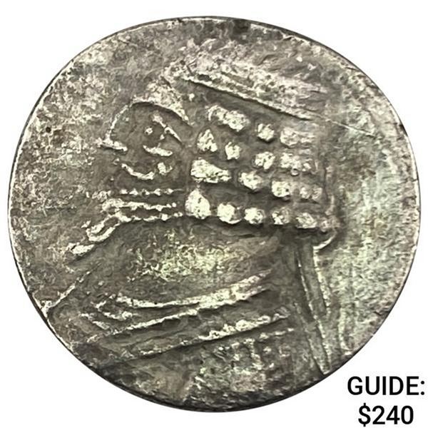 247 BC-224 AD Parthian Silver Tetradrachm NEARLY UNCIRCULATED