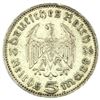 Image 2 : 1936-A Germany Silver 5 Reichsmark CLOSELY UNCIRCULATED