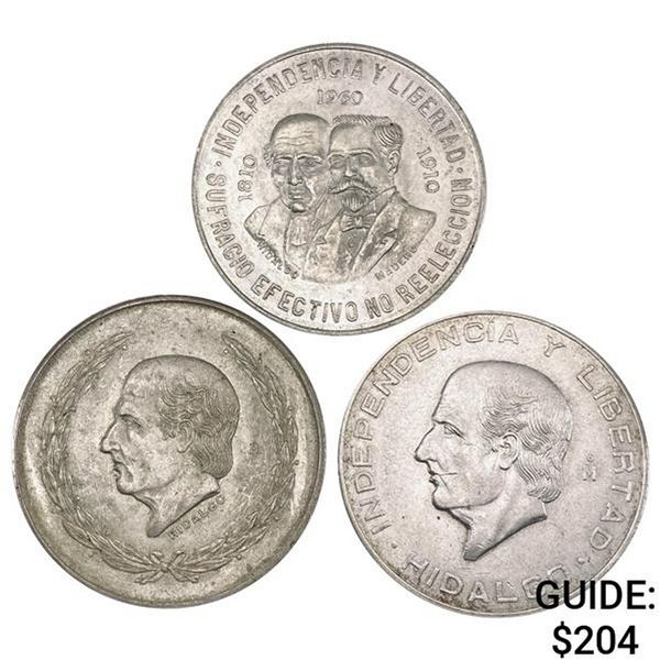 [3]1952-1960 Mexico 5 & 10 Pesos CHOICE AU