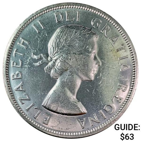1962 Canada 0.6oz Silver Dollar UNCIRCULATED