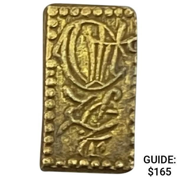 1832-1858 Japan Gold 2 Shu CLOSELY UNCIRCULATED