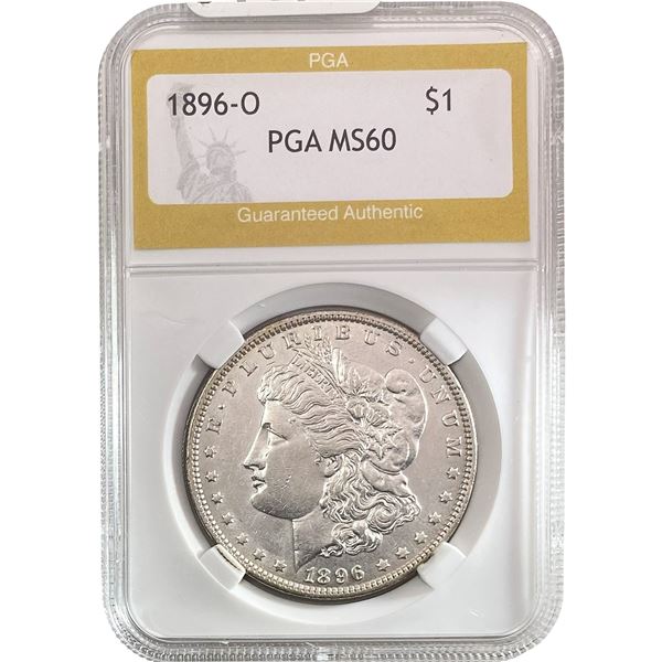 1896-O Morgan Silver Dollar PGA MS60