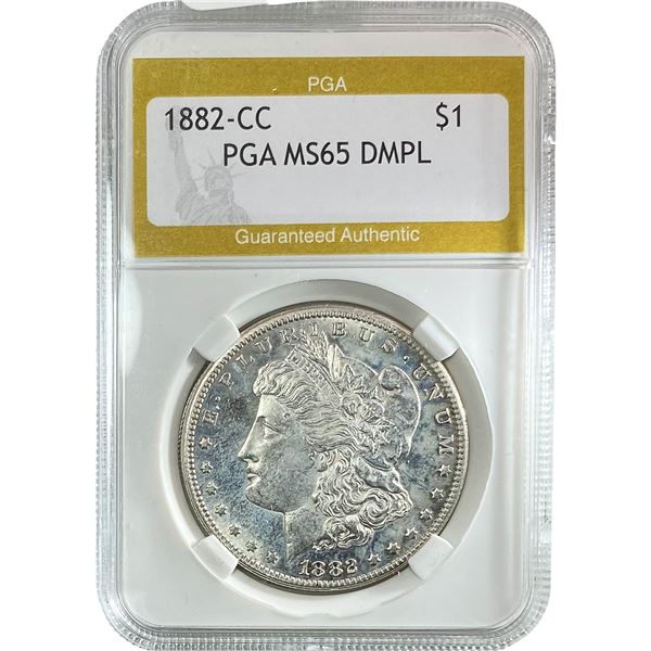 1882-CC Morgan Silver Dollar PGA MS65 DMPL