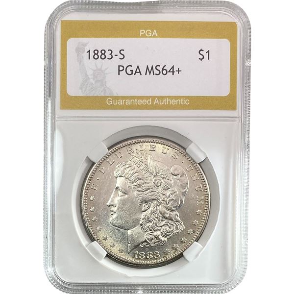 1883-S Morgan Silver Dollar PGA MS64+