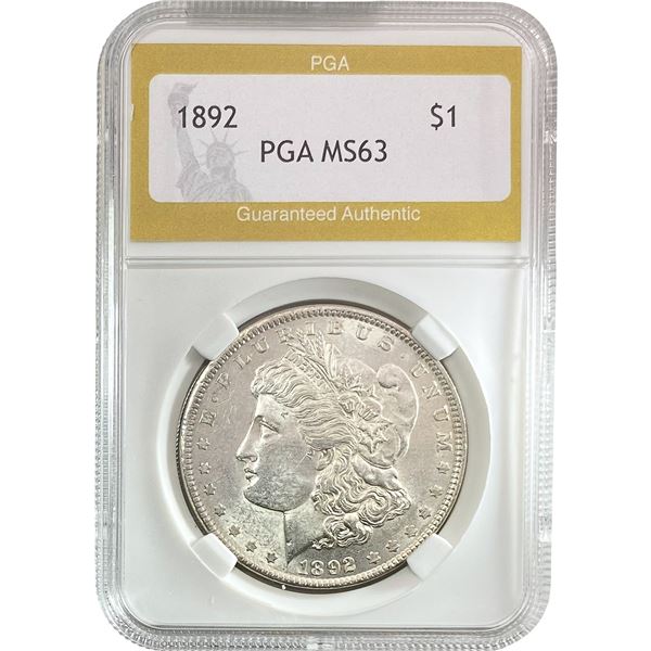 1892 Morgan Silver Dollar PGA MS63