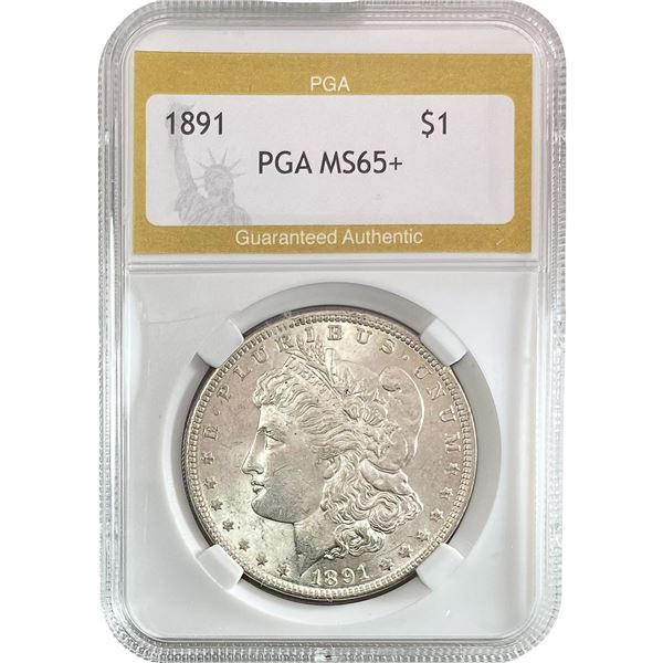 1891 Morgan Silver Dollar PGA MS65+