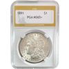 Image 1 : 1891 Morgan Silver Dollar PGA MS65+