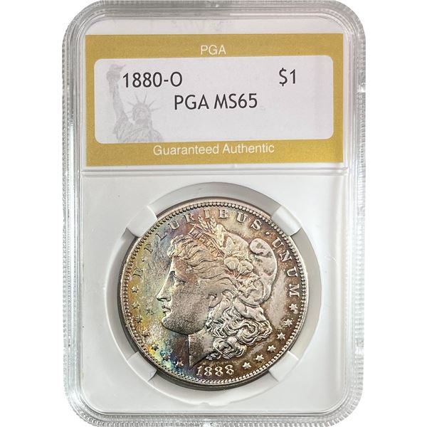 1888-O Morgan Silver Dollar PGA MS65 Toned