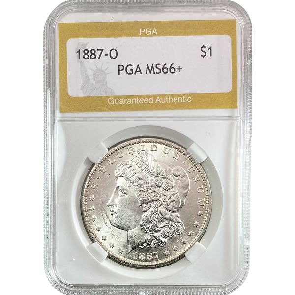 1887-O Morgan Silver Dollar PGA MS66+
