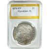 Image 1 : 1878 8TF Morgan Silver Dollar PGA MS64+ PL
