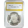 Image 1 : 1881-CC Morgan Silver Dollar PGA MS67+ PL