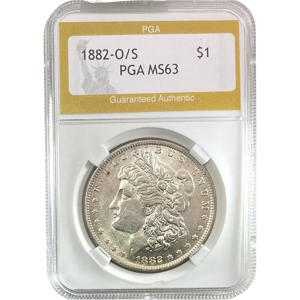 1882-O/S Morgan Silver Dollar PGA MS63