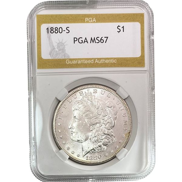 1880-S Morgan Silver Dollar PGA MS67