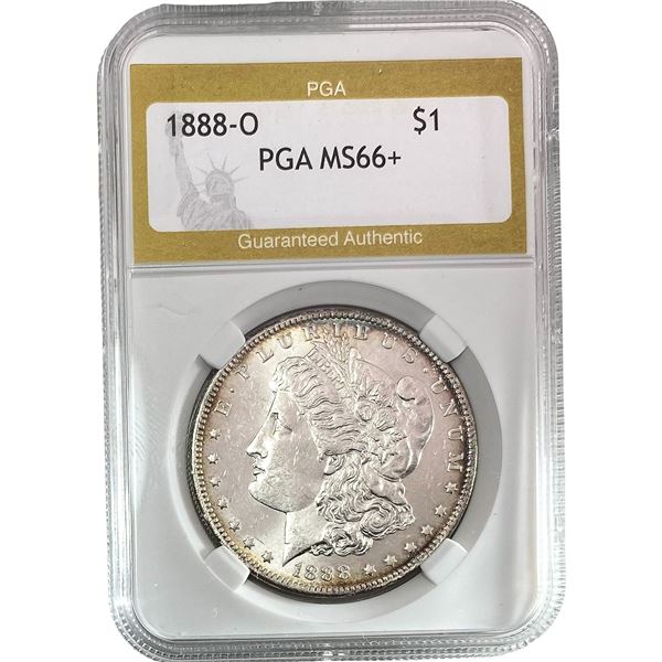 1888-O Morgan Silver Dollar PGA MS66+