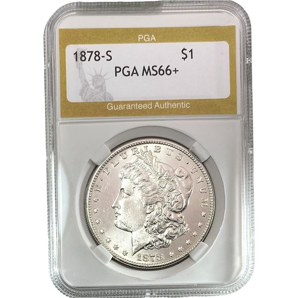 1878-S Morgan Silver Dollar PGA MS66+